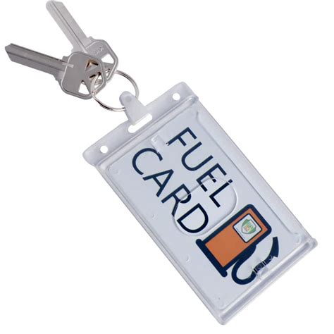 fuel card holder with keyring